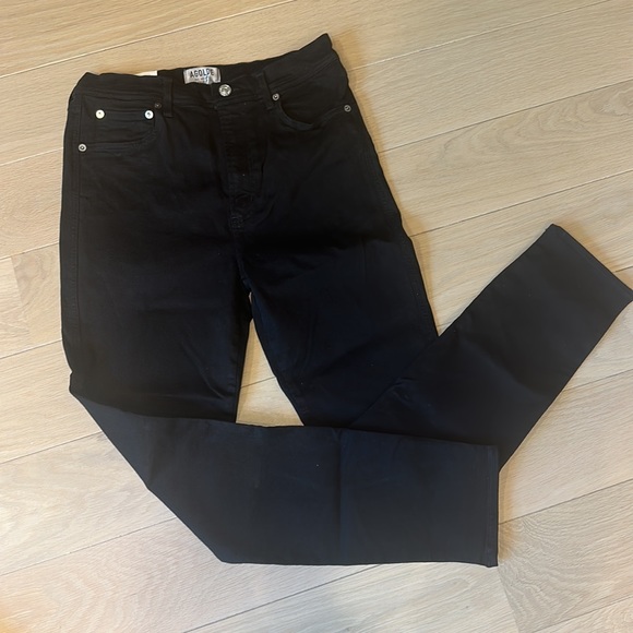 Agolde High Rise Skinny in Jet - Picture 2 of 3